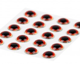 3D Epoxy Eyes, Holographic Red, 5 mm